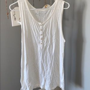 White Button Tank Top